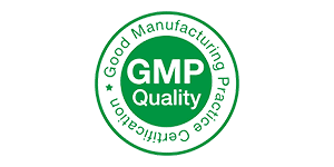 GMP certified manufacturing badge